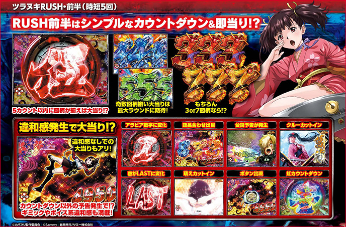 P甲鉄城のカバネリ ~4,000連激ver.~のゲーム画面