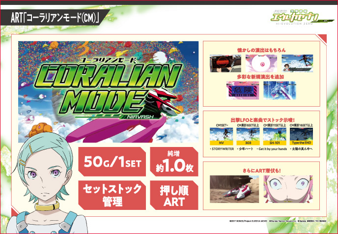 パチスロ交響詩篇エウレカセブン HI-EVOLUTION ZERO TYPE-ARTのゲーム画面