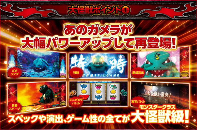 パチスロ ガメラ2のゲーム画面